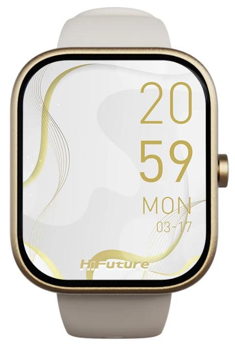 Smartwatch HiFuture LUME, carcasa aluminiu, Apeluri Bluetooth, pana la 7 zile autonomie, 1 ATM (Auriu)