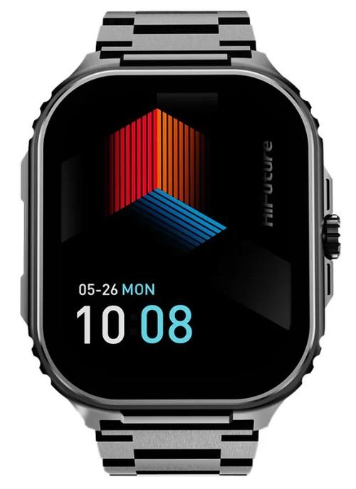 Smartwatch HiFuture Ultra3 PRO, Metalic, Ecran Amoled, Apeluri Bluetooth, pana la 10 zile autonomie, IP68, Syntra AI (Negru)