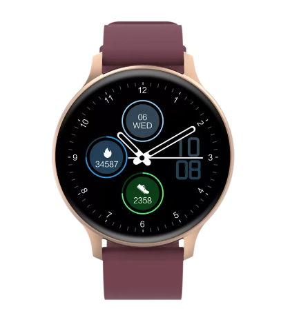 Smartwatch Canyon Badian SW-68, Display TFT 1.28inch, Bluetooth, Waterproof IP68, Android/iOS (Auriu/Rosu)