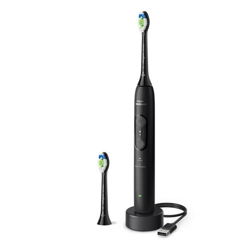 Periuta de dinti electrica Philips Seria 4100 HX4042/52, 2 viteze, 2 moduri periaj, Timer, 31000 miscari/minut, 2 capete incluse (Negru)