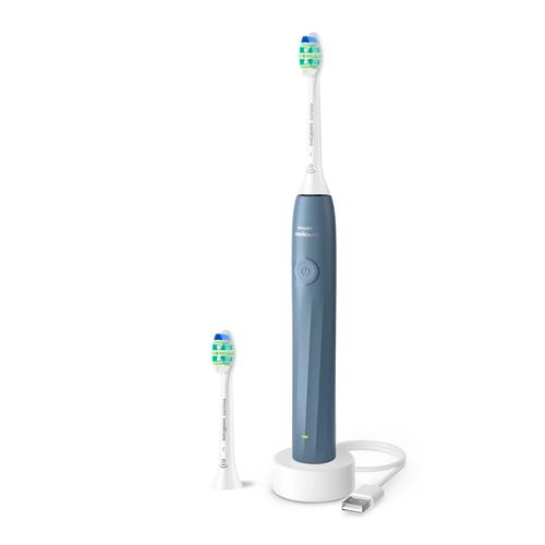 Periuta de dinti electrica Philips Seria 2100 HX4022/04, 2 viteze, 31000 miscari, 2 capete incluse (Albastru)