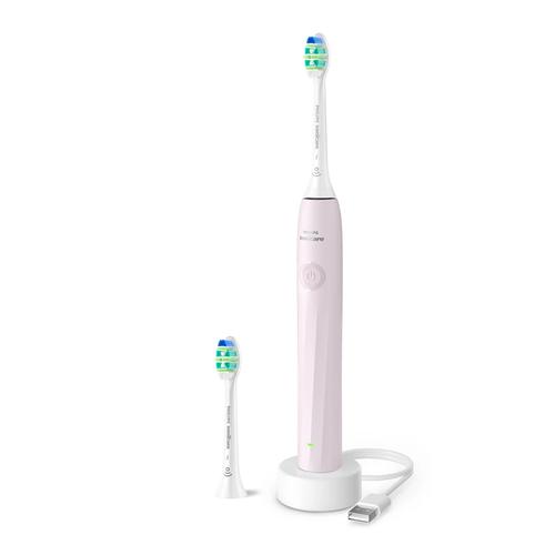 Periuta de dinti electrica Philips Seria 2100 HX4022/03, 2 viteze, 31000 miscari, 2 capete incluse (Roz)