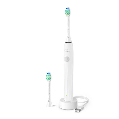 Periuta de dinti electrica Philips Seria 2100 HX4022/01, 2 viteze, 31000 miscari, 2 capete incluse (Alb)
