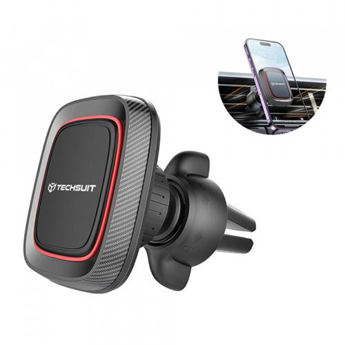 Suport Auto Magnetic Techsuit S4, Universal (Negru/Rosu)
