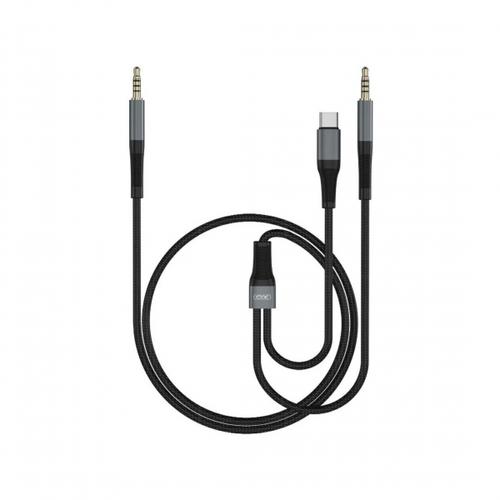 Cablu audio XO Design NB178B, 1m, USB-C / 3.5mm - 3.5mm (Negru)