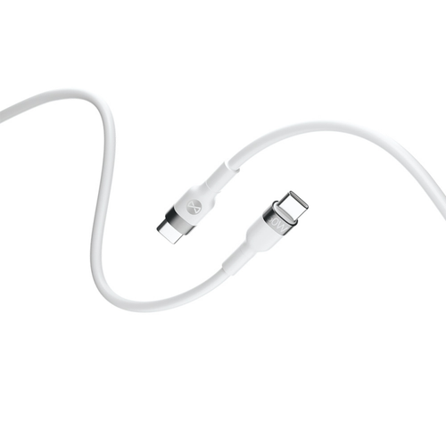 Cablu date/incarcare Forever Flexible, 60W, 2m, USB-C - USB-C (Alb)