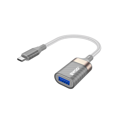 Adaptor BWOO BZ69,  USB-C - USB-A (Gri)