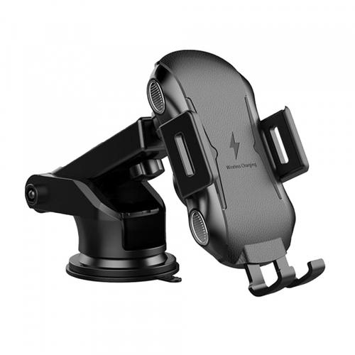 Suport si Incarcator Auto Wireless Techsuit CAPD032 Premium, 10W, 1.1A (Negru)