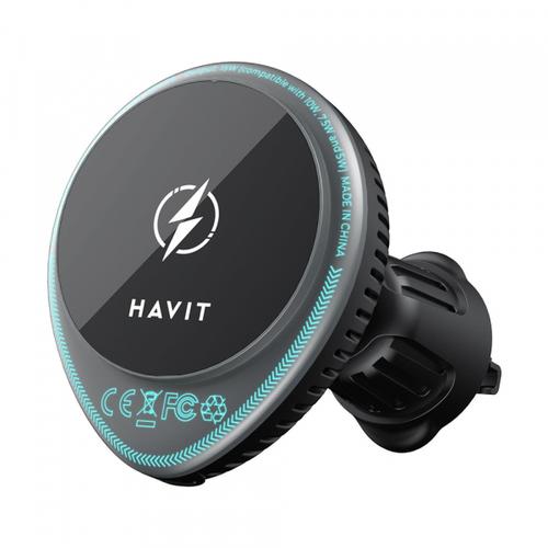 Suport si Incarcator Auto Wireless HAVIT W3036, 15W, 1.67A (Negru)