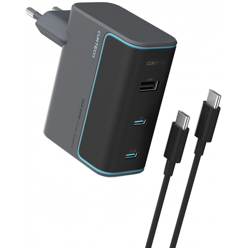 Incarcator retea Cuktech, 100W, 1 x USB-A - 2 x USB-C (Gri/Negru)