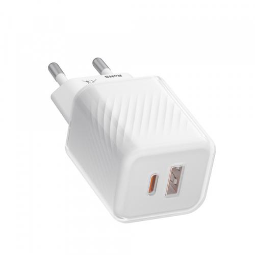 Incarcator retea Blueo 35W, 1 x USB-A, 1 x USB-C (Alb)
