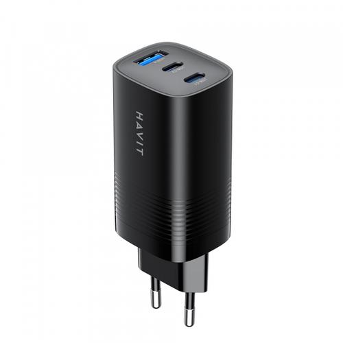 Incarcator retea HAVIT UC20, 65W, 1 x USB-A, 2 x USB-C (Negru)