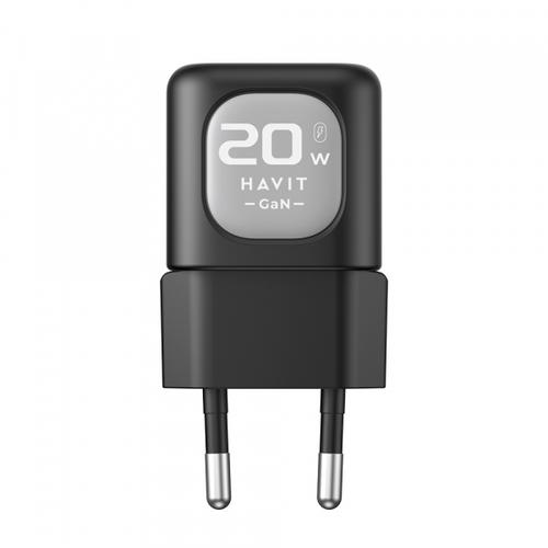 Incarcator retea HAVIT UC220, 20W, 1 x USB-A, 1 x USB-C (Negru)