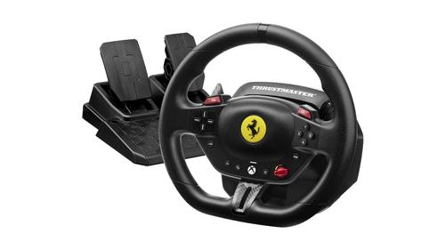 Volan cu pedale Thrustmaster T98X Ferrari 296GTS, Compatibil cu PC, Xbox One, Xbox SeriesS/X, USB, Rotatie 240 grade (Negru)