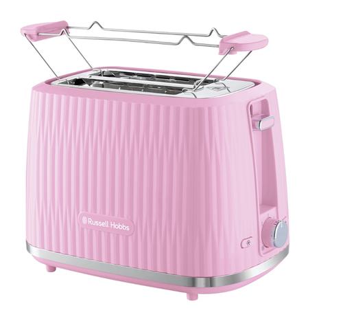 Prajitor de paine Russell Hobbs Eden 27372-56, 800 W, 2 felii, 6 trepte rumenire (Roz)