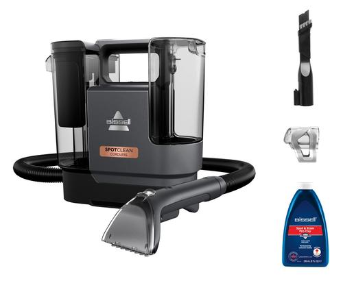 Aspirator cu spalare Bissell SpotClean Cordless 3681N, 165 W, Rezervor apa curata 0.9 l, Rzerevor apa murdara 0.8 l, 25 m2/h (Negru)