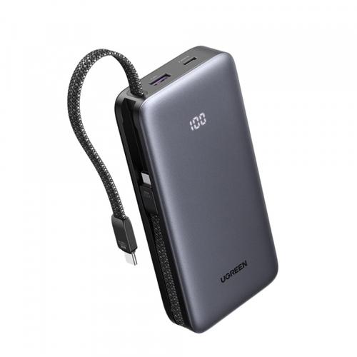 Baterie Externa UGREEN PB528 (55985B), 20000mAh, 30W, QC + PD, 1 x USB-A - 3 x USB-C (Gri)
