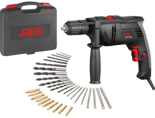 Masina de gaurit cu percutie Skil 1021 AD, 850 W, 2600 RPM, mandrina 13 mm + valiza transport + 34 accesorii