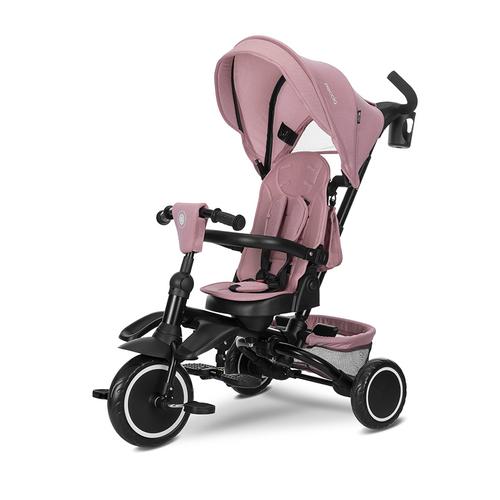 Tricicleta pentru copii Lorelli Freccia, multifunctionala, pliabila, sezut rotativ 360 grade, Roz