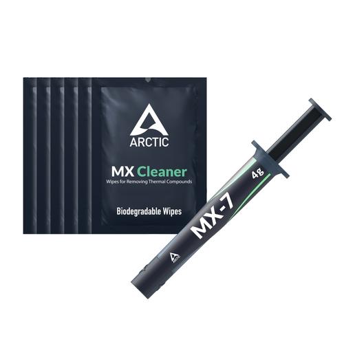 Pasta termoconductoare Arctic MX-7, cantitate 4g, cu 6 buc. MX Cleaner, Gri
