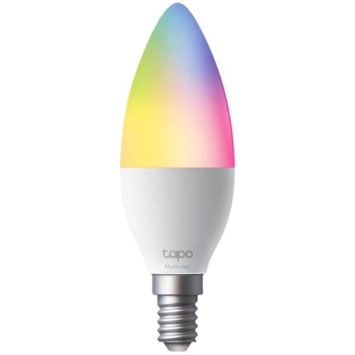 Bec LED RGB inteligente TP-Link Tapo L430C, Wi-Fi, E14, 4.8W (40W), 470 lm, lumina colorata, control vocal, compatibil Amazon Alexa si Google Assistant, clasa energetica F