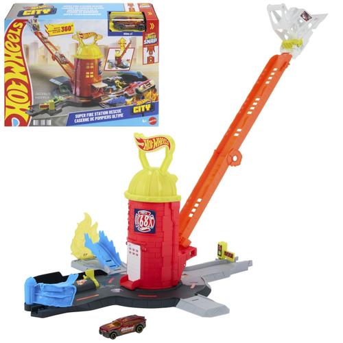 Set de joaca Hot Wheels City - Super statie de pompieri