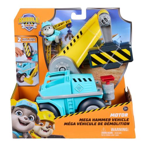 Set figurina cu vehicul Paw Patrol - Rubble Crew, Motor Mega Hammer