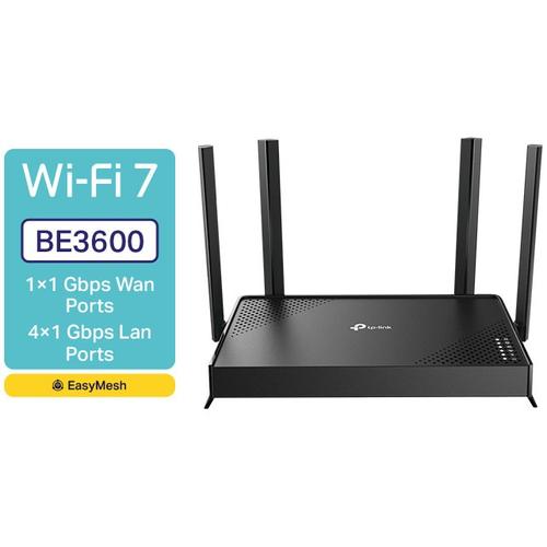 Router Wireless TP-Link Archer BE220, BE3600, Dual-Band, Wi-Fi 7, Gigabit, MLO, HomeShield, EasyMesh