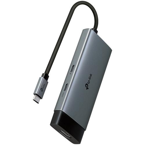 Hub USB Type-C TP-Link UHC, 5-in-1 , 1 x HDMI, 1 x PC USB-C 100W, 2 x USB 3.0, 1 x USB-C, carcasa aluminiu