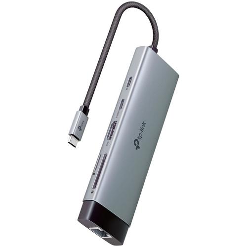 Hub USB Type-C TP-Link UHC, 9-in-1 , 1 x HDMI, 1 x RJ45, 3 x USB 3.0, 1 x USB-C, 1x PD USB-C 100W, cititor de SD si micro SD card, carcasa aluminiu
