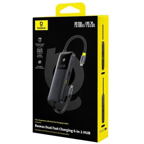 Docking station Baseus, 100 W, USB-C, Negru