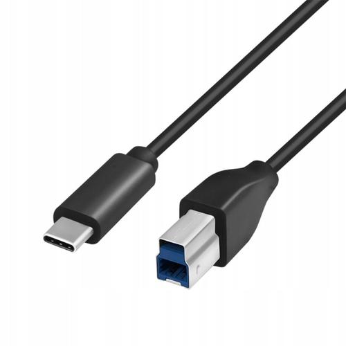 Cablu imprimanta LOGILINK USB-B 3.0 USB-C 3.2 gen 1, 2 m, Negru