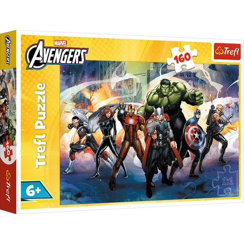 Puzzle Trefl Marvel Avengers cu superputeri, 160 piese, 6 ani +