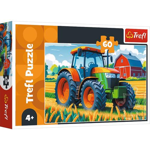Puzzle pentru copii Trefl din 60 de piese - Vehicul agricol