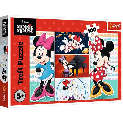 Puzzle Trefl din 100 piese - Amuzanta Minnie Mouse