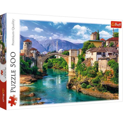 Puzzle Trefl - Pod vechi Mostar Bosnia, 500 piese