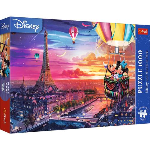 Puzzle Trefl - Mickey si Minnie la Paris, 1000 piese