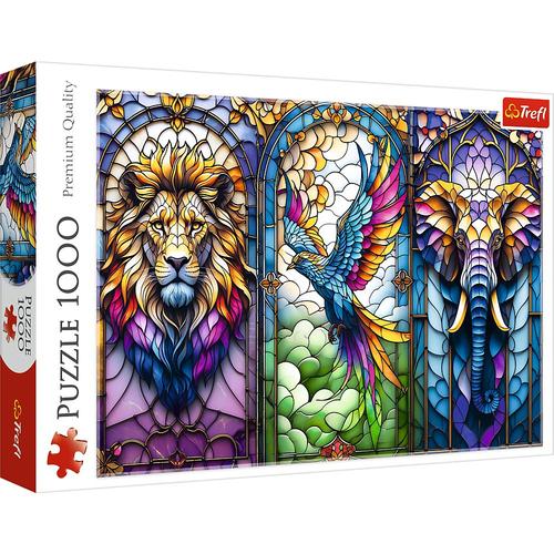Puzzle Trefl - Animale In Vitraliu, 1000 piese
