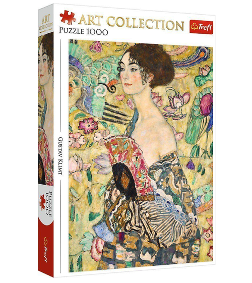 Puzzle Trefl din 1000 piese - Doamna cu evantai