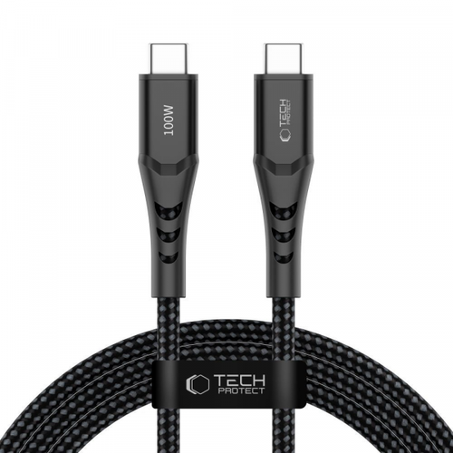Cablu Date si Incarcare USB-C - USB-C Tech-Protect UB11T Ultraboost, 100W, 2m, Negru