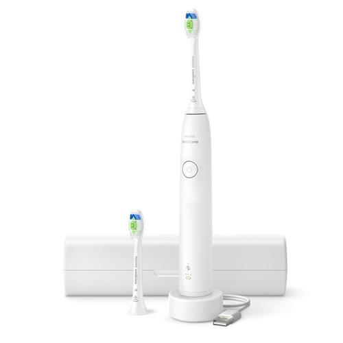 Periuta de dinti electrica Philips Seria 5300 Sonicare HX7108/03, 62000 miscari/minut, Timer, 2 viteze, 2 capete incluse, Husa calatorie (Alb)