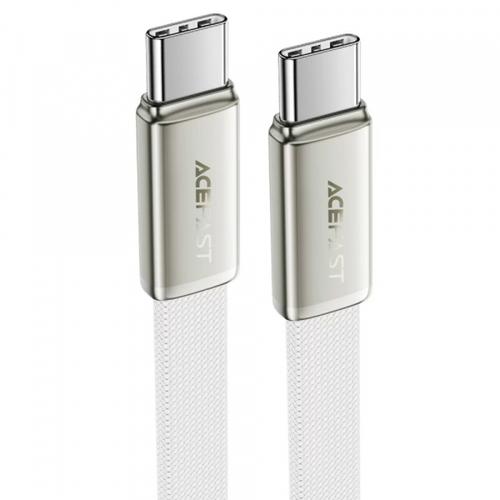 Cablu Date si Incarcare USB-C - USB-C Acefast C24-03, 60W, 1.2m, Alb