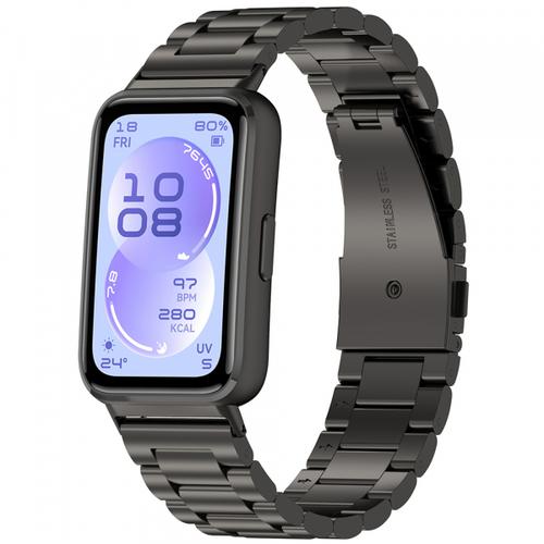 Curea Techsuit W010 pentru Huawei Band 11 / 11 Pro, Neagra