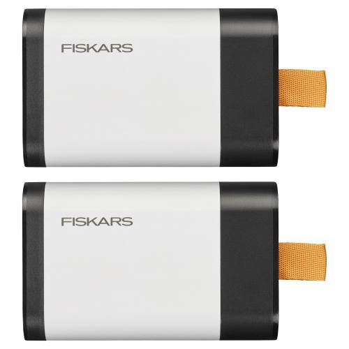 Set 2 acumulatori Fiskars 12V - 4.0 Ah, set 2 bucati, port incarcare USB-C, mod utilizare Powerbank, compatibilitate cu uneltele electrice pe acumulator 12 V Fiskars