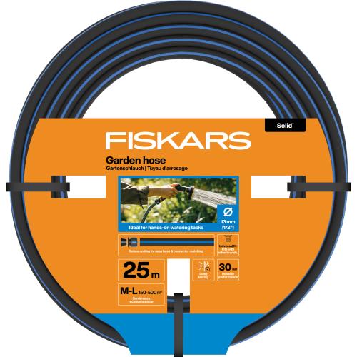 Furtun pentru gradina 25 m, Fiskars Solid, lungime 25 m, diametru 1/2