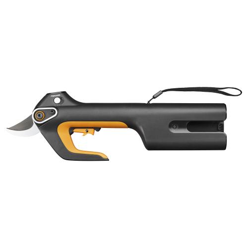Foarfeca electrica L pe acumulator pentru gradina Fiskars, 12 V, lama pas cu pas, diametru maxim taiere 30 mm, taiere 18 mm si 30 mm, motor brushless, fara acumulator in setul de livrare
