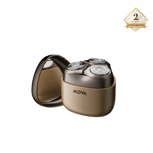 Aparat de ras electric portabil MOVA R3000, 5W, Autonomie 225.000 taieturi/minut, Oglinda incorporata, USB-C, Autonomie 80 minute, IPX7 (Auriu)