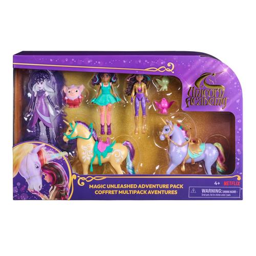 Set de joaca Spin Master Unicorn Academy, figurine diverse, accesorii tematice, 4 ani +