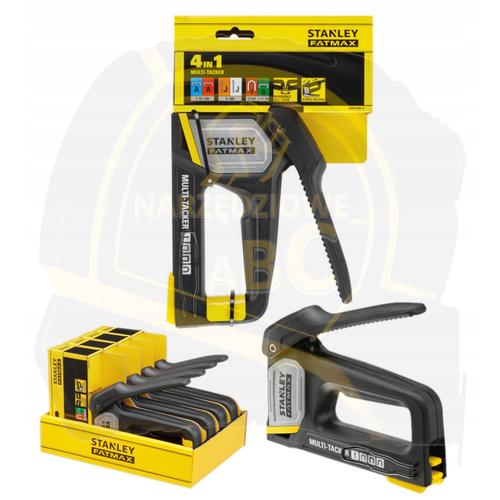 Capsator multifunctional 4 in 1 Stanley FatMax, tehnologie Easy Squeeze, mecanism antizablokare, culoare neagra, dimensiuni 30x10x5cm