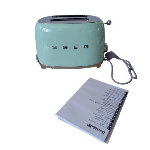 Prajitor de paine Smeg TSF01PGEU, 950W, 2 sloturi, 6 trepte de rumenire (Verde)
